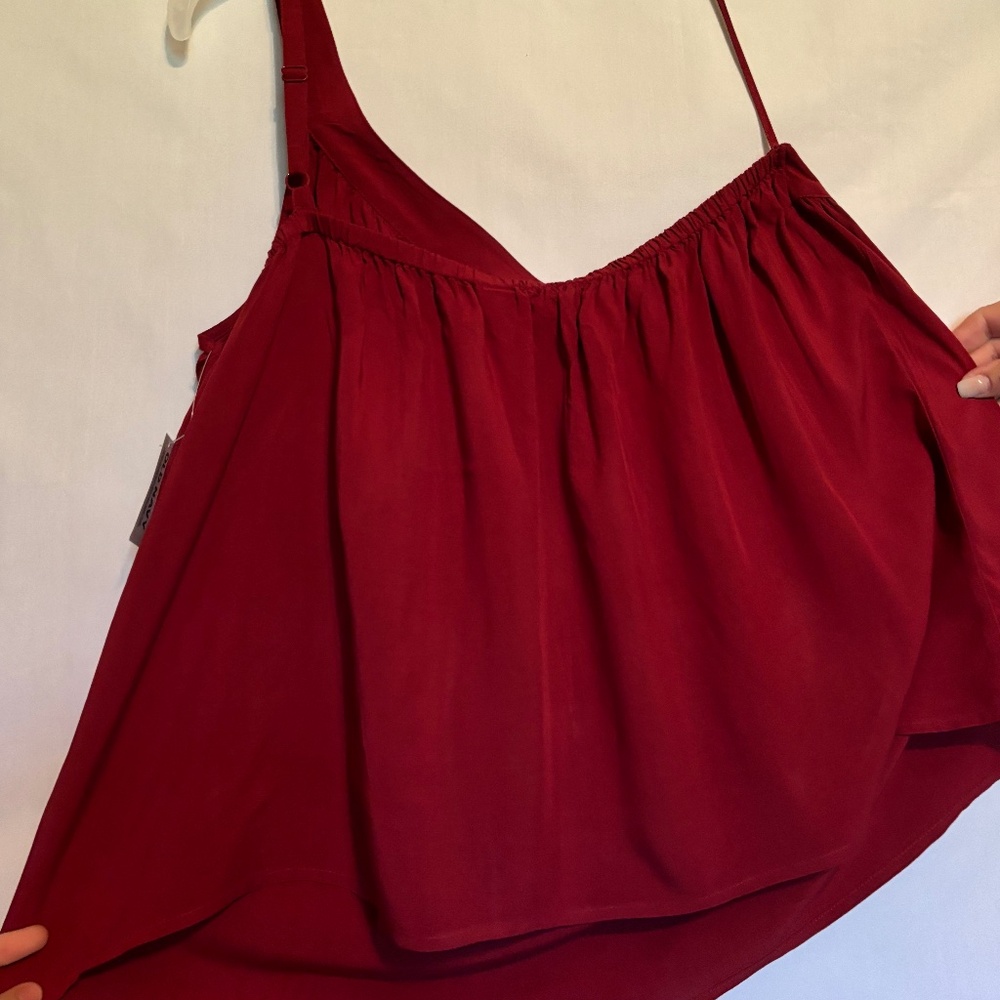 Maroon one shoulder blouse